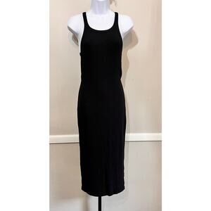 LNA Clothing Sleeveless Cutout Back Maxi Tank Dress Black Women's Size M NWT